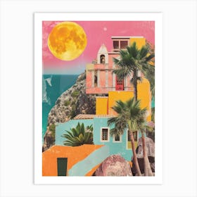 Ibiza   Retro Collage Style 2 Art Print