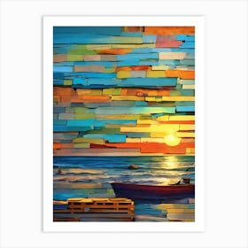 Sunset On The Beach-Sunshine Delights Art Print