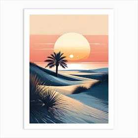 Sunset In The Desert 26 Art Print