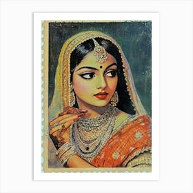 Indian Painting Of A Princess Art Print