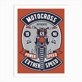 Motocross Extreme Speed 1 Art Print