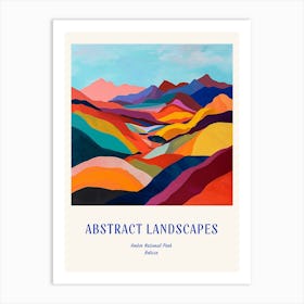 Colourful Abstract Ambor National Park Bolivia 1 Poster Blue Art Print