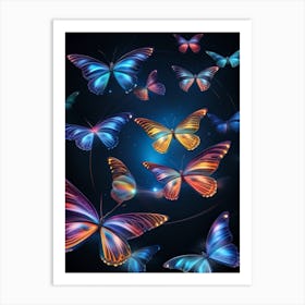 Colorful Butterflies 10 Art Print