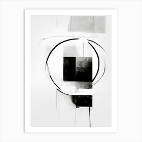 Simplicity Abstract Black And White 4 Art Print