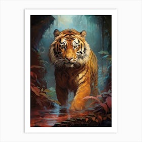 Tiger Art In Romanticism Style 2 Art Print