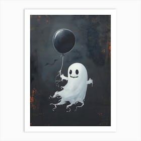 Ghost With Balloon Art Print