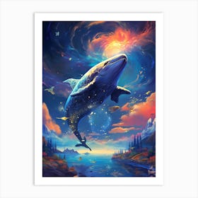 Whale In The Sky 4 Art Print