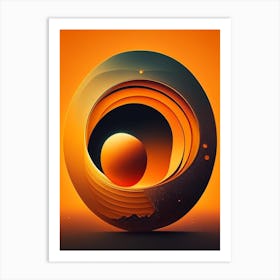 Heliocentric Comic Space Space Art Print