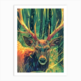 Deer In The Woods 17 Art Print