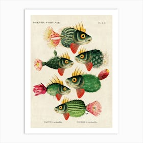 Cactus Fish Art Print