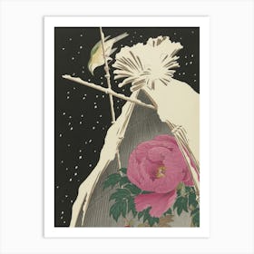 Japanese Ukiyo-E Tepee In The Snow Art Print