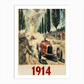 Aihrgdesign A Vintage Poster Of An Automobile Rally In 1914 F 35c266aa 0e61 43bf A36e 1b238fd365df 1 Art Print