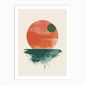 Sunset Chords Of Abstraction Mid Century Style Art Print