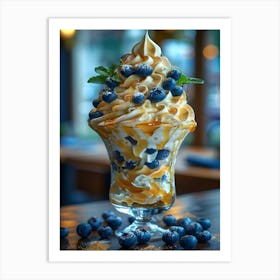 Blueberry Sundae Art Print