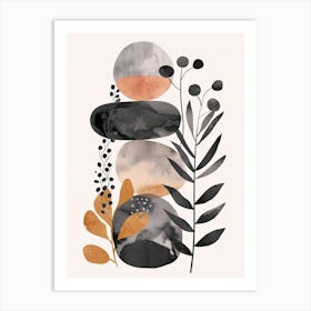 Rocks And Leaves 1 Art Print