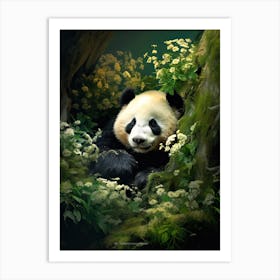 Panda Art In Tonalism Style 2 Art Print