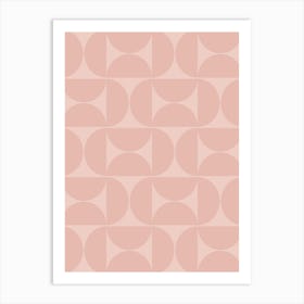 Mid Century Modern Peach Art Print