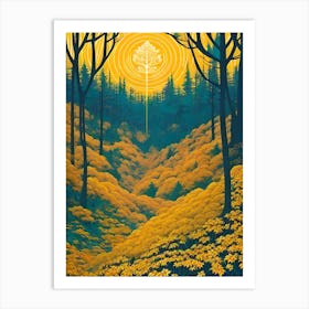 'Sunrise In The Forest' 1 Art Print