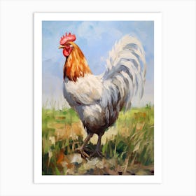 Bird Painting Rooster 1 Art Print