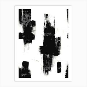 Abstract Black And White Painting Art Print