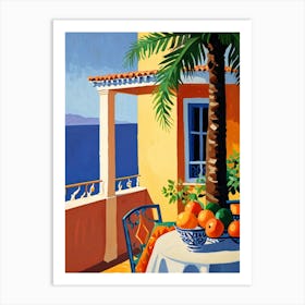 Table On The Balcony Art Print