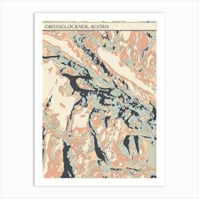 Grossglockner Austria Hillshade Map Art Print