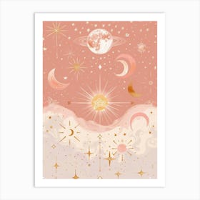 moon cycle magic Art Print