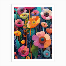 Colorful Flowers 2 Art Print