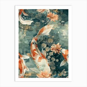 Watercolor Koi 16 Art Print