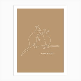 Fight & Peace - Kangaroo Art Print