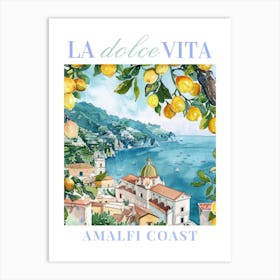 amalfi coast print 1 Art Print