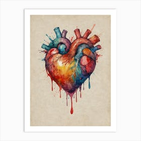 Watercolor Heart 2 Art Print