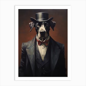 Gangster Dog Great Dane 2 Art Print