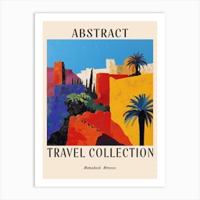 Abstract Travel Collection Poster Marrakech Morocco 6 Art Print