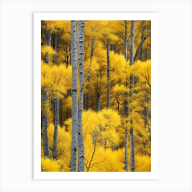 Autumn Aspen Trees Art Print