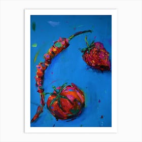 Chili, Strawberry, Tomato Art Print