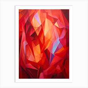 Colourful Abstract Geometric Polygons 3 Art Print