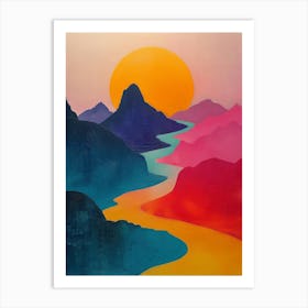 Sunset In The Mountains 53 Art Print