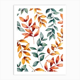 Leaves Watercolor Art Print