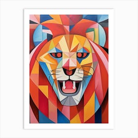 Lion Abstract Pop Art 7 Art Print