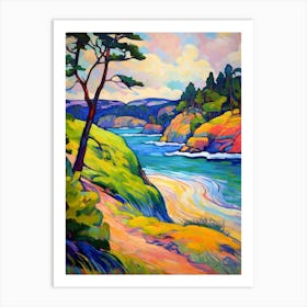 Deception Pass State Park Retro Pop Art 2 Art Print