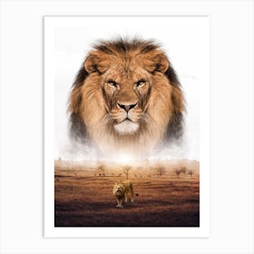 Lion King Of Animals Africa Art Print