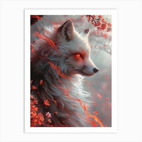 Beautiful Fantasy White Fox 9 Art Print