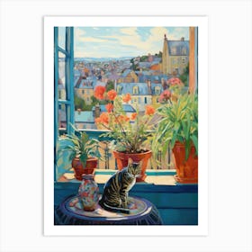 Cat On A Window Sill 1 Art Print