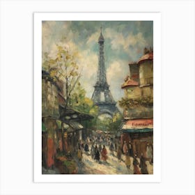 Eiffel Tower Paris France Pissarro Style 9 Art Print