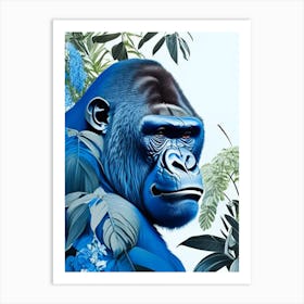 Gorilla In Jungle Gorillas Decoupage 3 Art Print