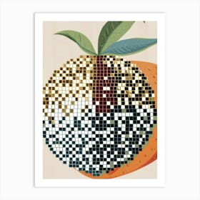 Mosaic Orange 6 Art Print