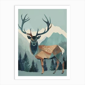 Deer In The Forest 9 Art Print