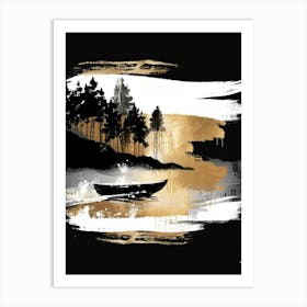 Gold And Black Canvas Print 25 Art Print