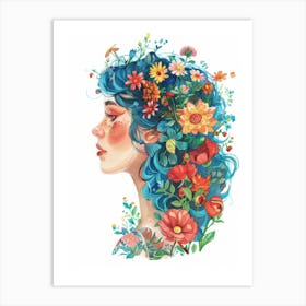 Flower Girl 15 Art Print